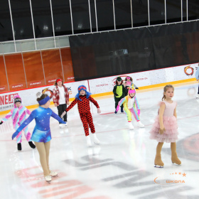 Новогодняя тренировка юных фигуристов