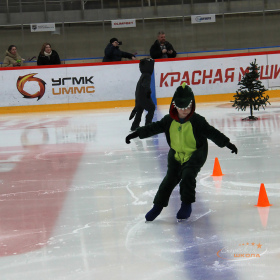 Новогодняя тренировка юных фигуристов