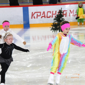 Новогодняя тренировка юных фигуристов