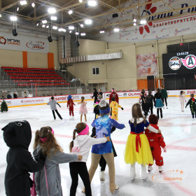 Новогодняя тренировка юных фигуристов