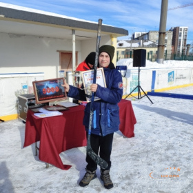 Школьная хоккейная лига на валенках